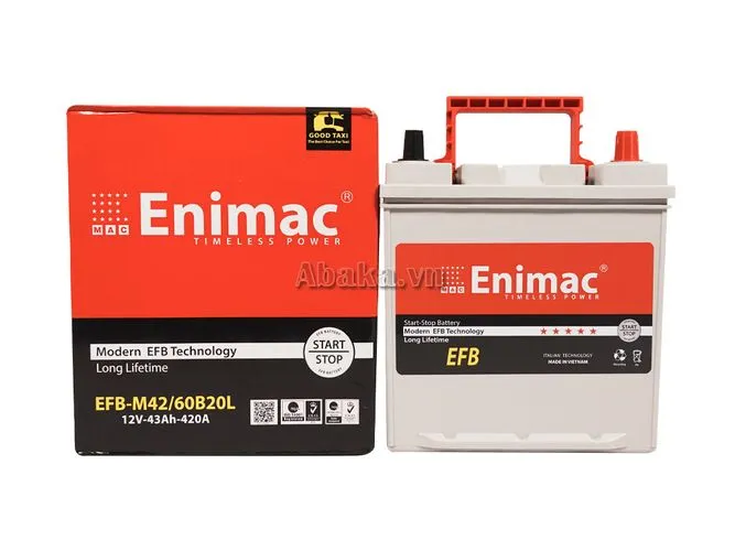 Ắc quy Enimac EFB M42/60B20L 12V 43AH - 2