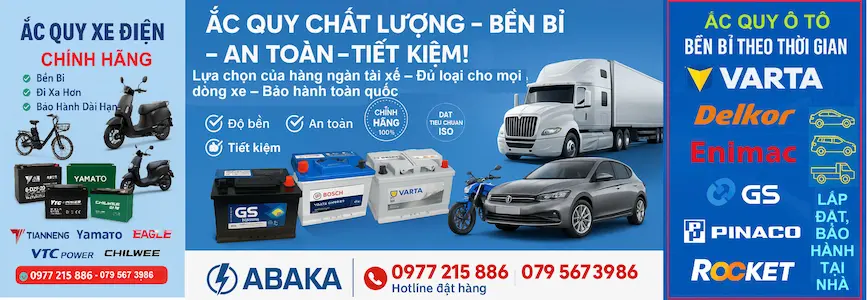 Abaka - Đại lý ắc quy chính hãng